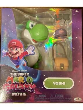Brand New Jakks Pacific Super Mario Galaxy Movie Yoshi 5” Figure